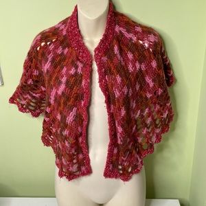 Knitted wrap poncho